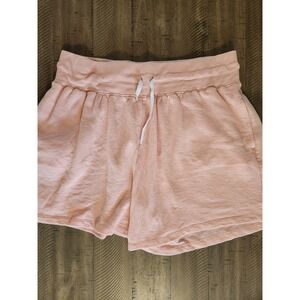 The Sweatshirt Project 3X Comfy Shorts Peach Color Pull On Drawstring -‎ blemish